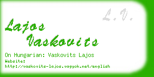 lajos vaskovits business card